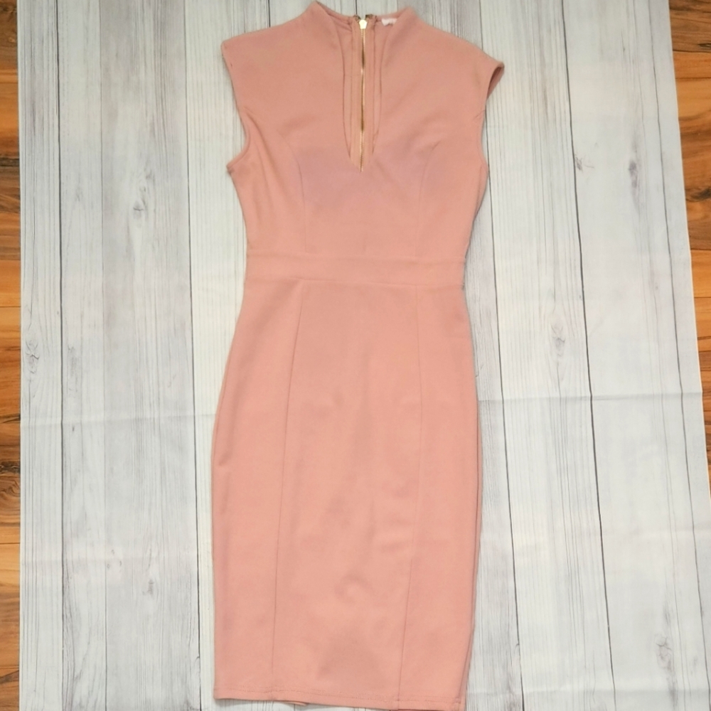 Midi Length Dress- Light Pink